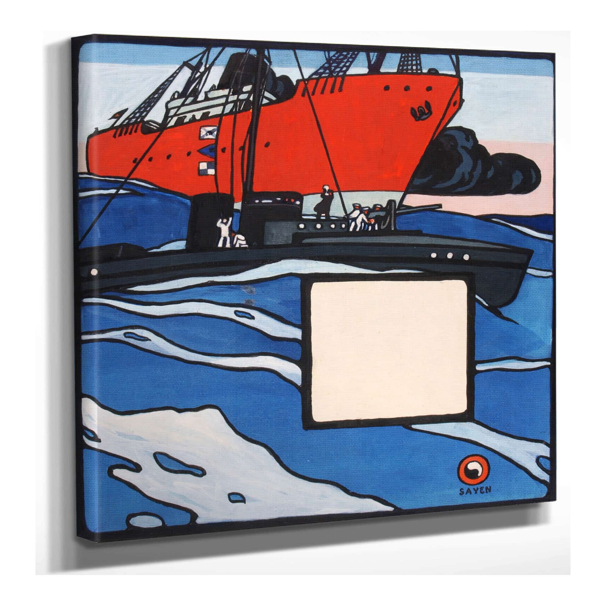 Untitled Naval Action by Henry Lyman Sayen