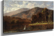 Untitled Sailboat In River by Edward Mitchell Bannister