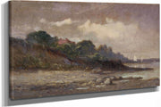 Untitled Shoreline With Sailboats And Roof by Edward Mitchell Bannister