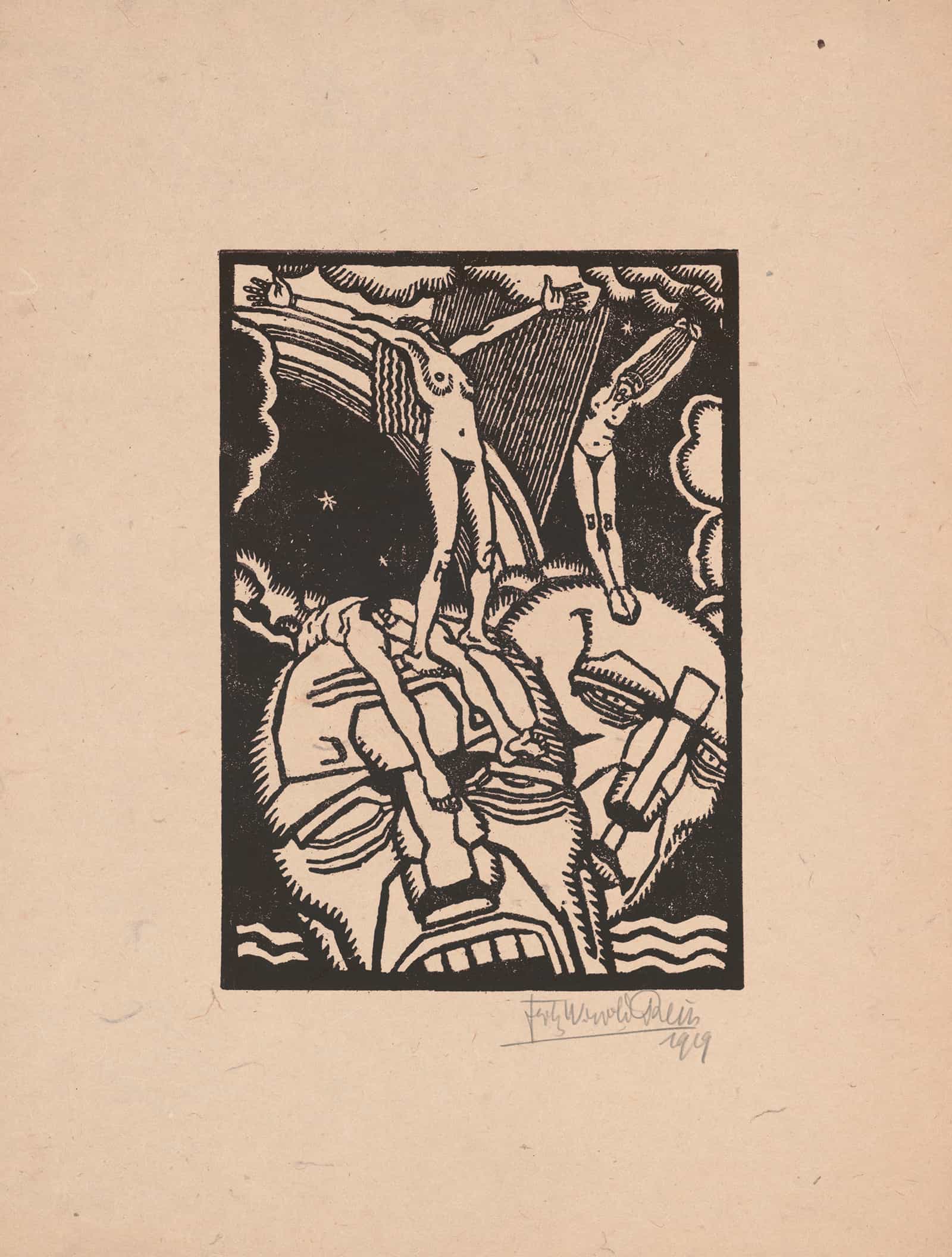 Untitled Woodcut Print by Winold Reiss