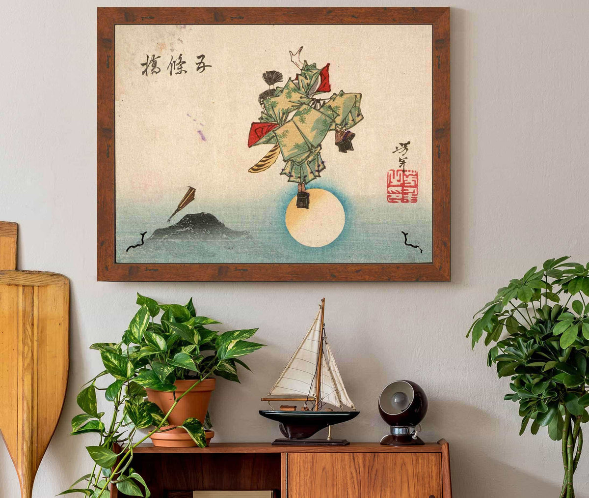 Ushiwakamaru At Gojo Bridge by Tsukioka Yoshitoshi