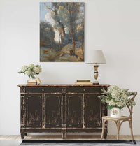 Vachere Sur Un Coteau Boisee by Jean Baptiste Camille Corot