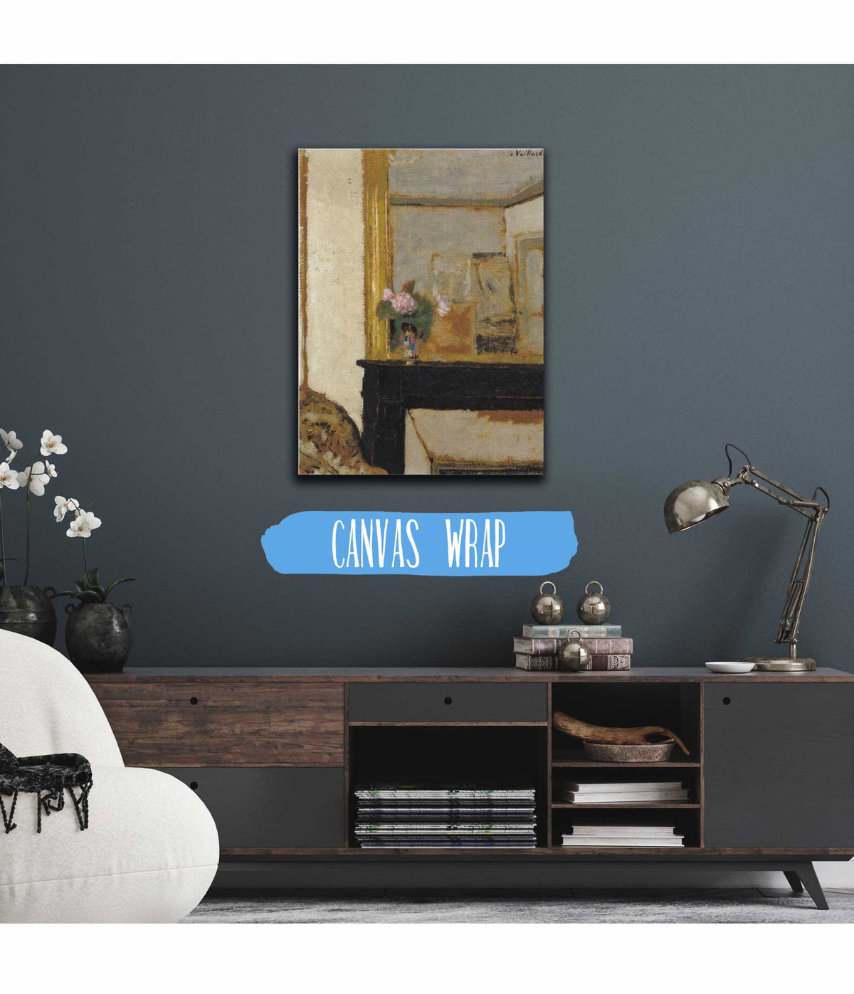 Vase Of Flowers On A Mantelpiece by Edouard Vuillard