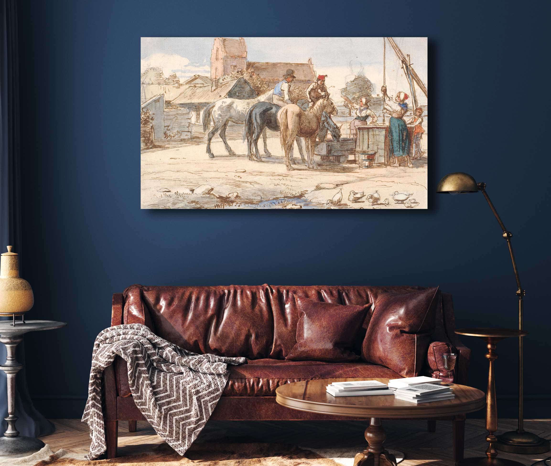 Ved Bronden Uden For Landsbyen by Wilhelm Marstrand