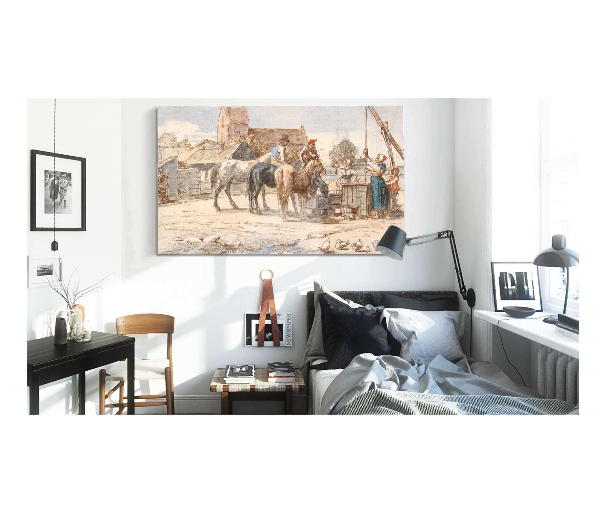 Ved Bronden Uden For Landsbyen by Wilhelm Marstrand