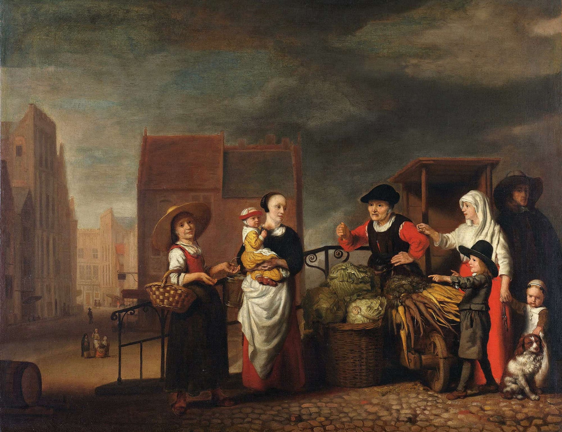 Vegetable Market by Nicolaes Maes