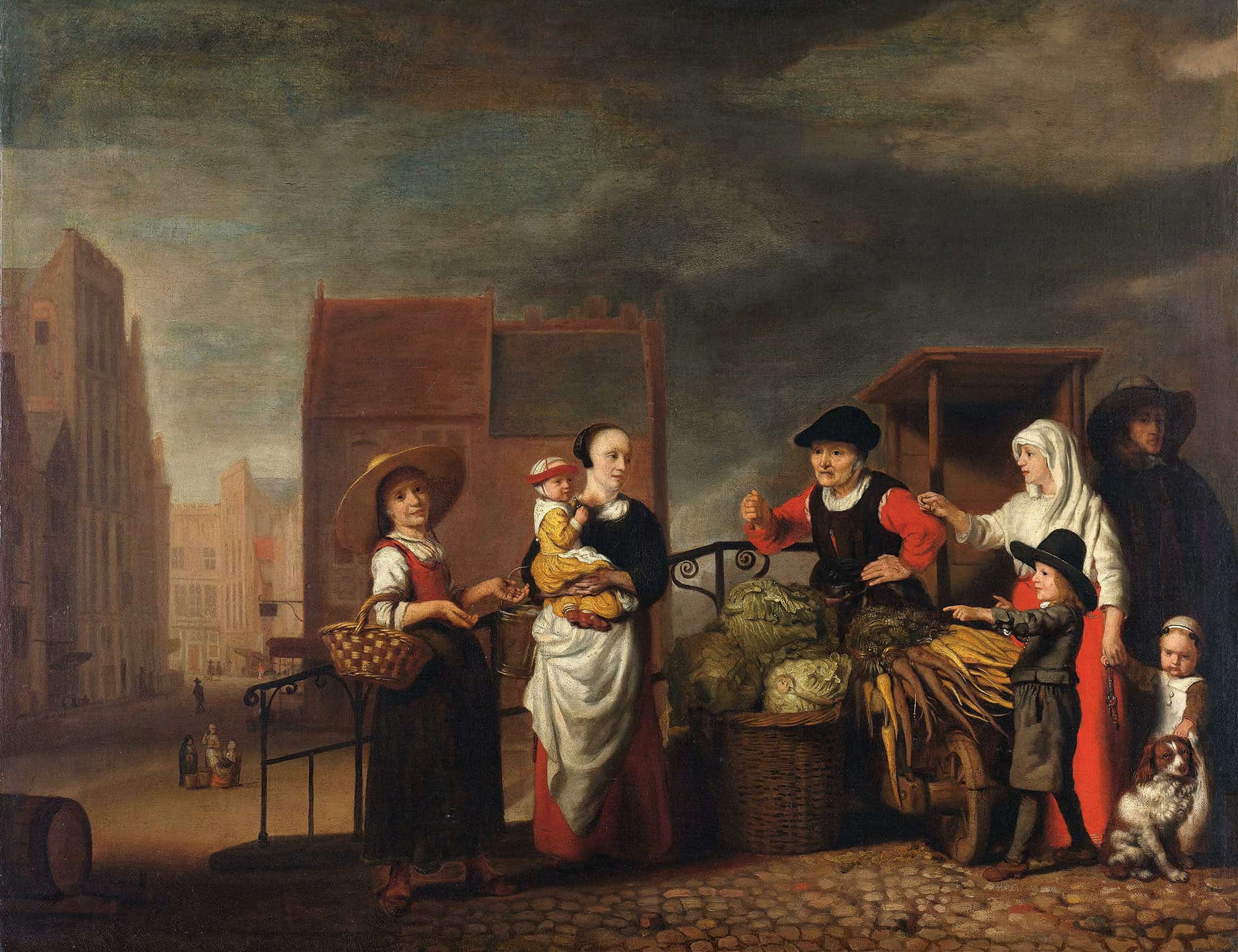 Vegetable Market by Nicolaes Maes
