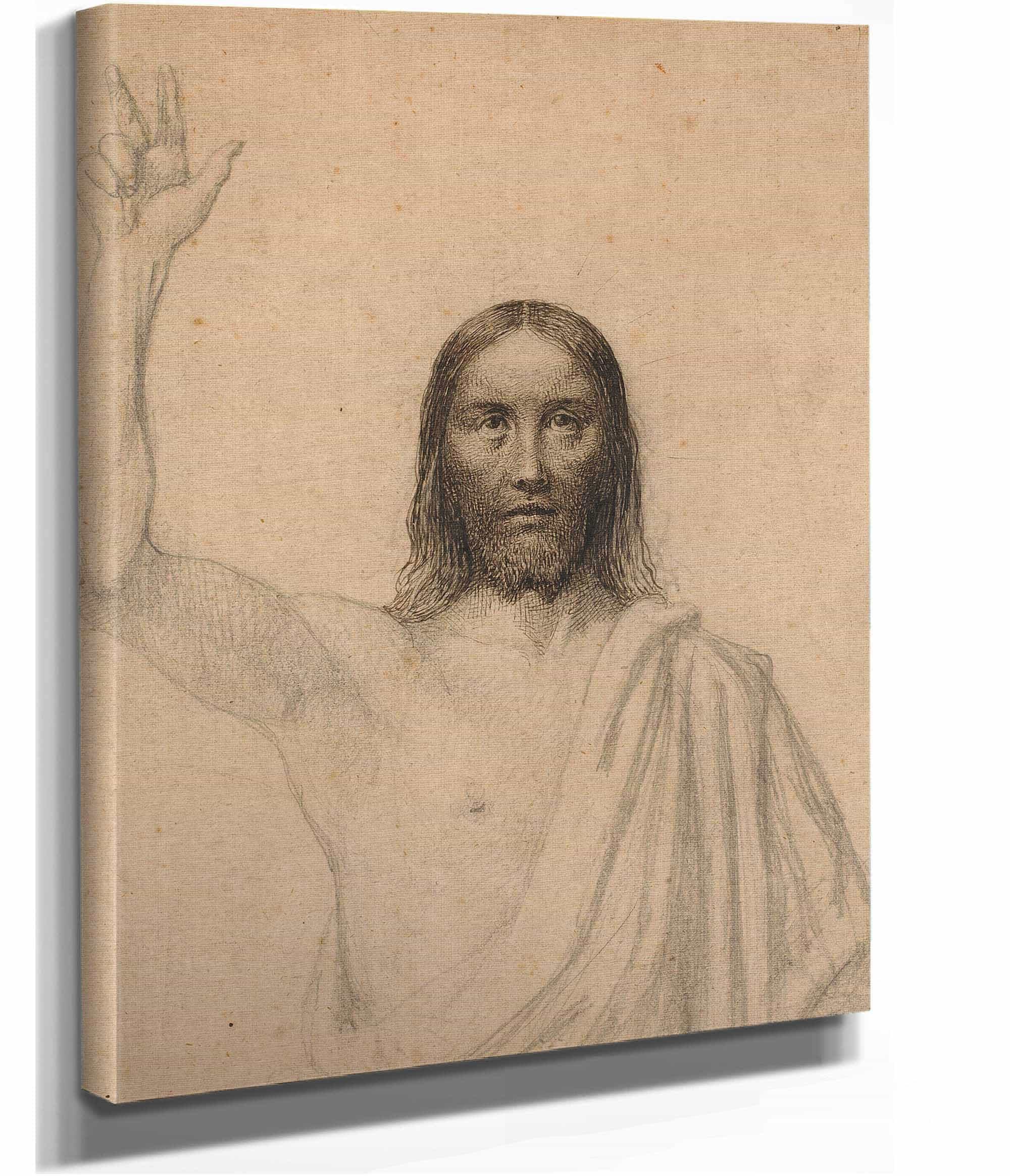 Velsignende Kristus Halvfigur En Face by Wilhelm Marstrand