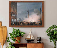 Venedi Piazzetta Bei Nacht by Ippolito Caffi