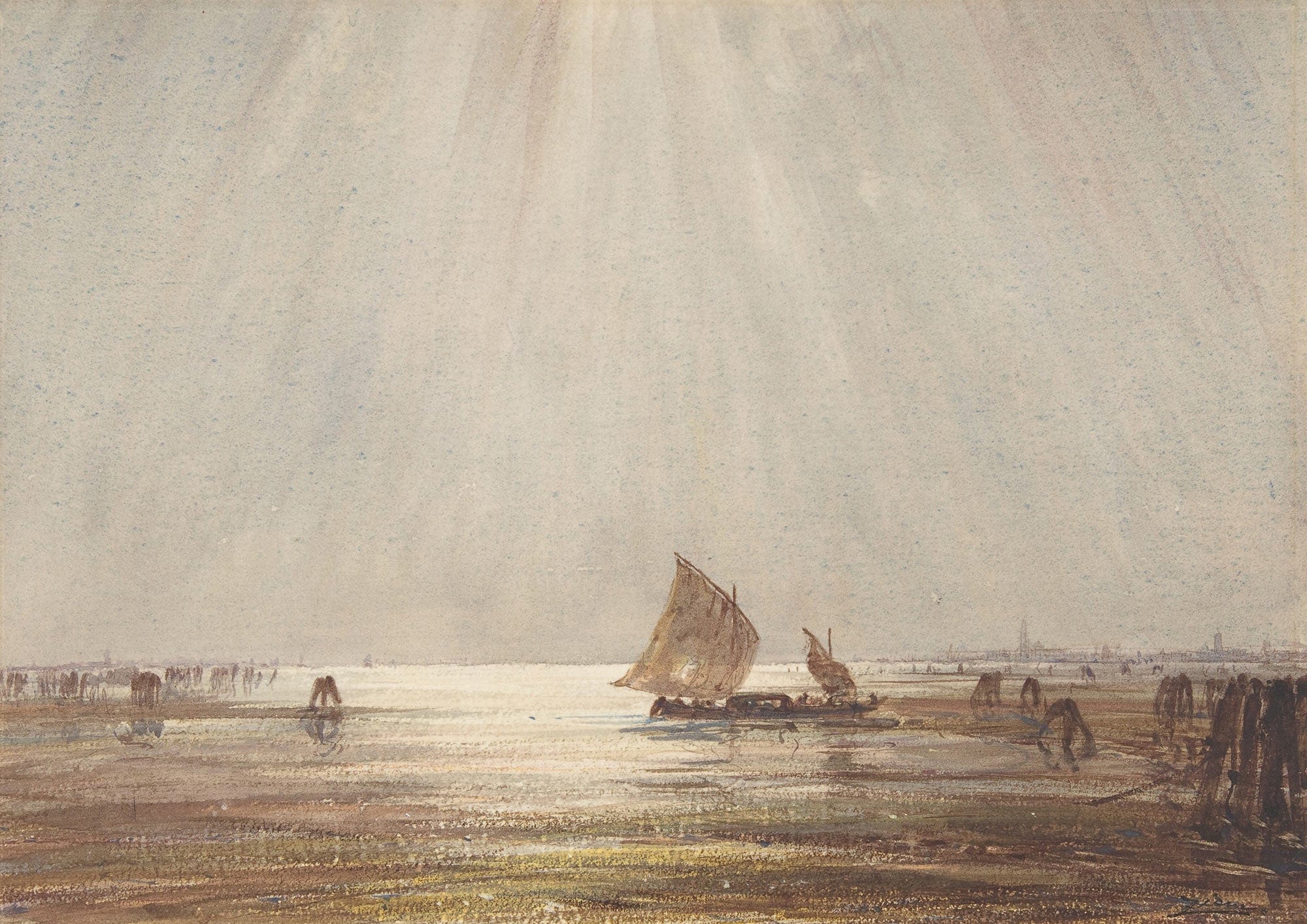 Venetian Fishing Boat by Felix Ziem