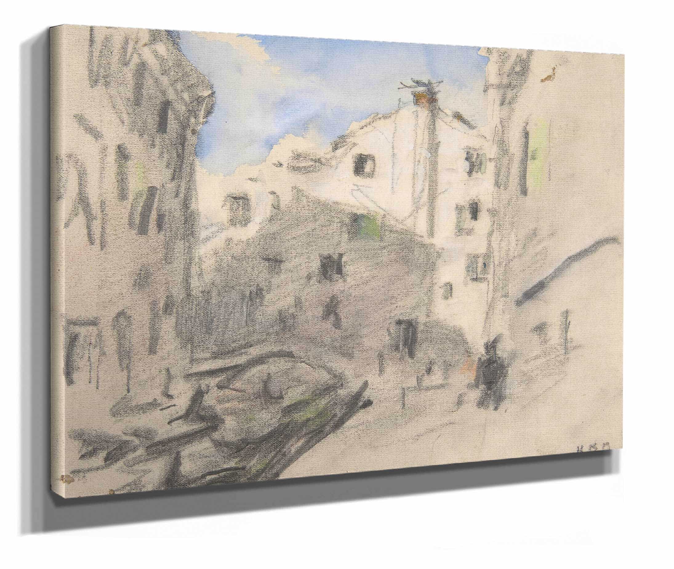 Venetian Street Scene by Hercules Brabazon Brabazon