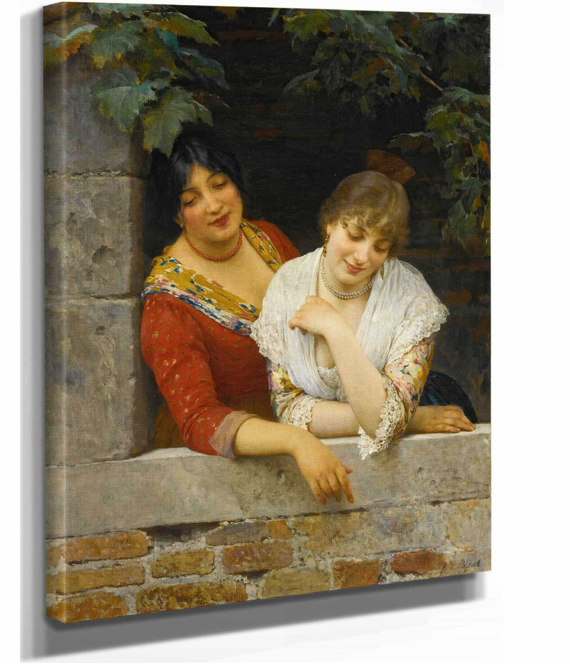 Venetians At The Balcony by Eugen Von Blaas