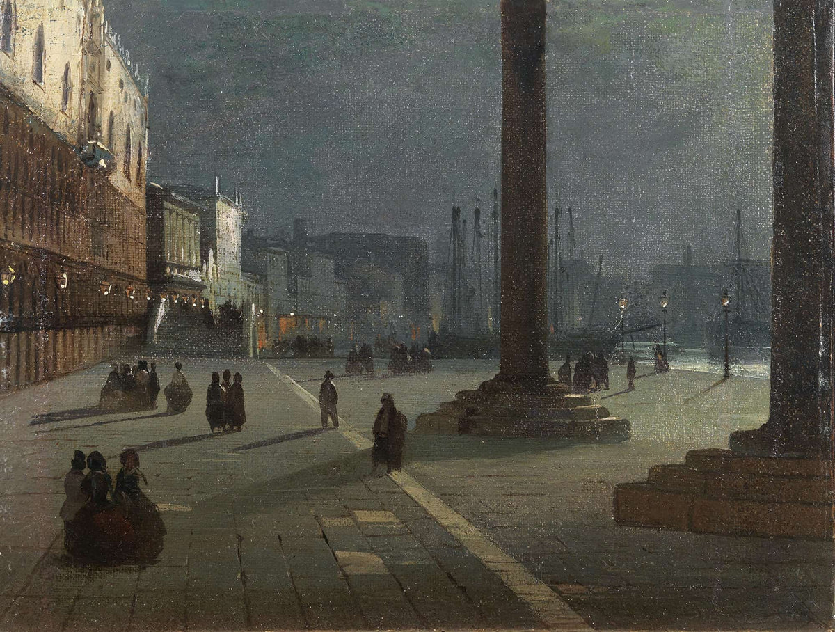 Venezia Molo Di San Marco by Ippolito Caffi