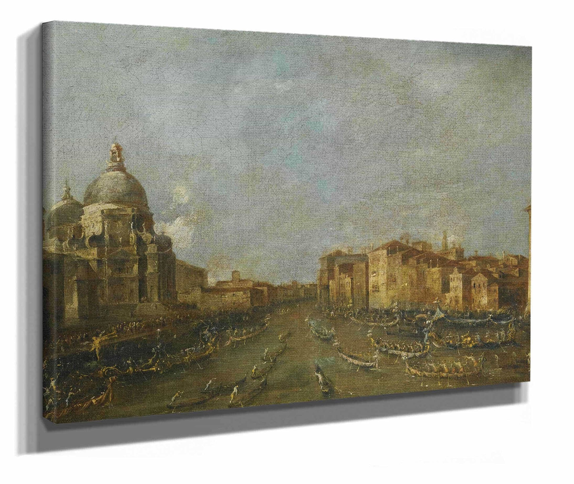 Venice A Festival On The Grand Canal Near Santa Maria Della Salute by Francesco Guardi
