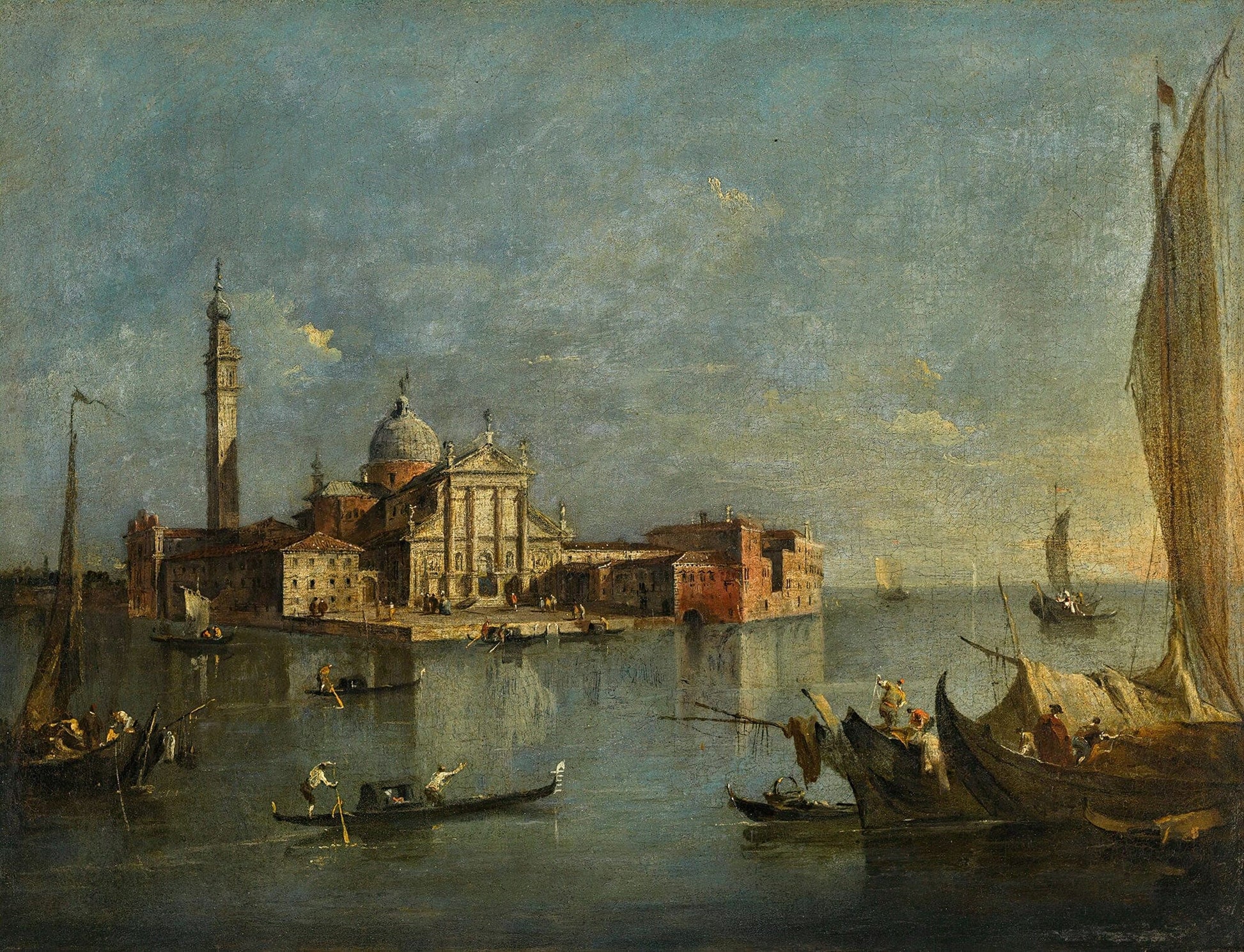 Venice A View Of San Giorgio Maggiore by Francesco Guardi