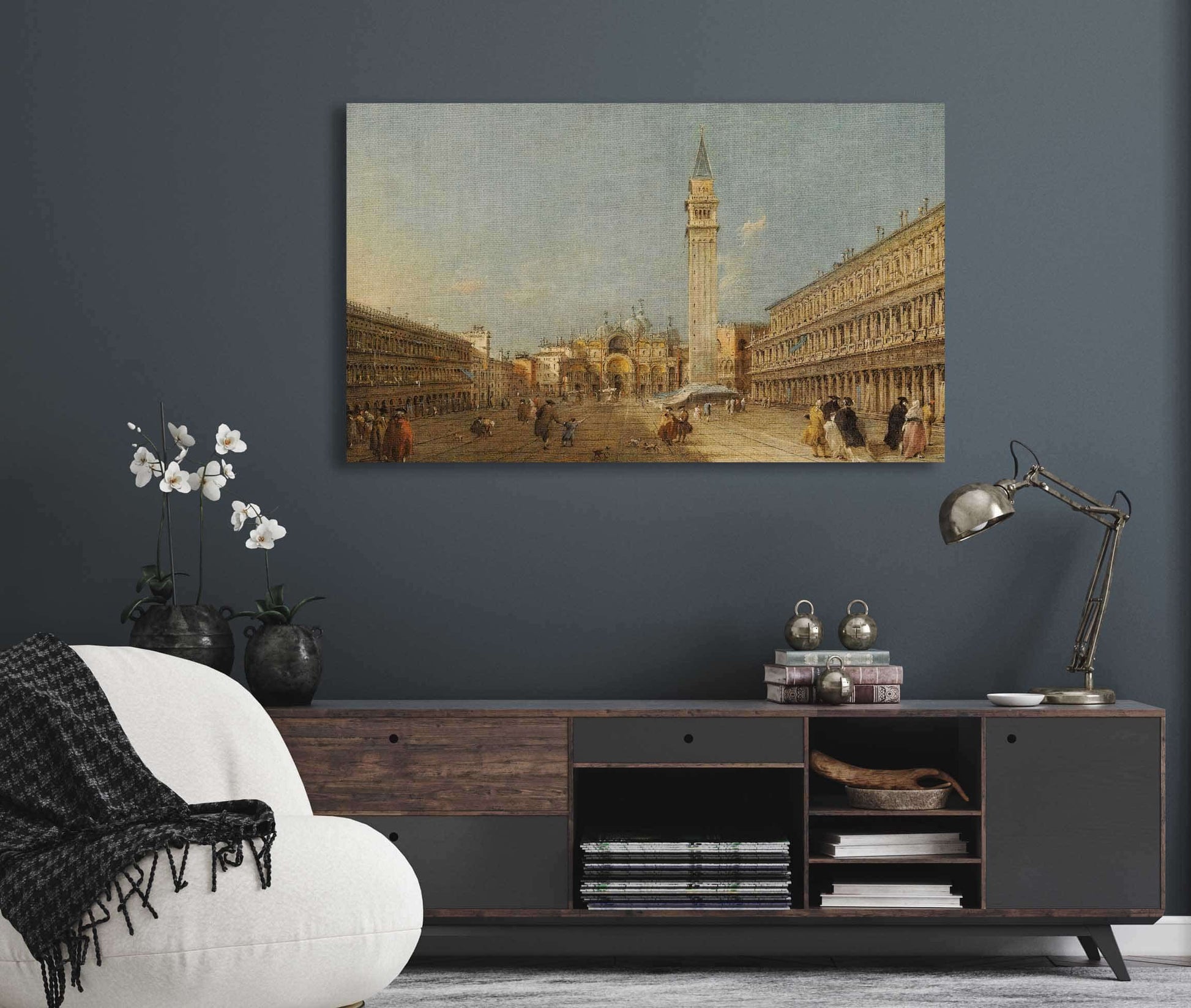 Venice Piazza San Marco With The Basilica And The Campanile by Francesco Guardi