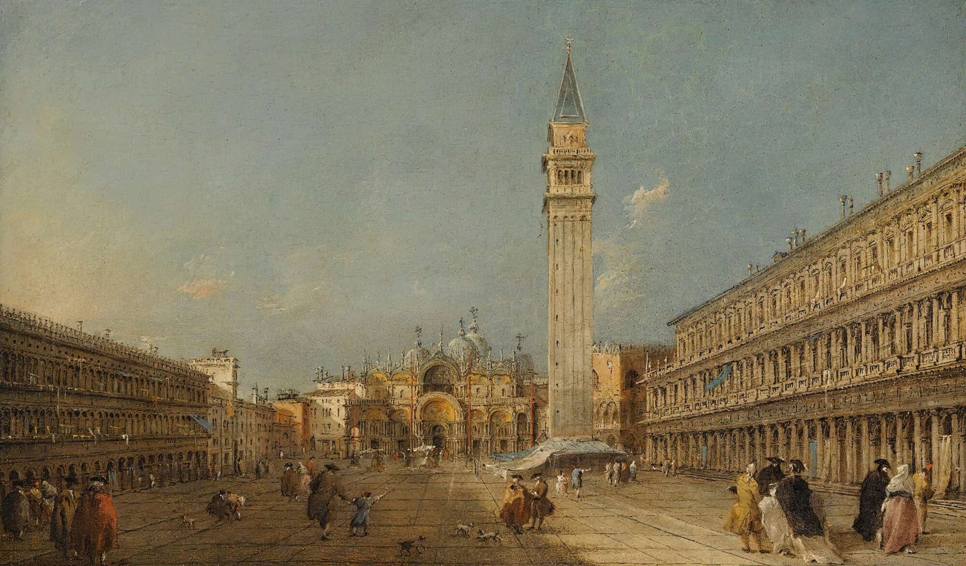 Venice Piazza San Marco With The Basilica And The Campanile by Francesco Guardi