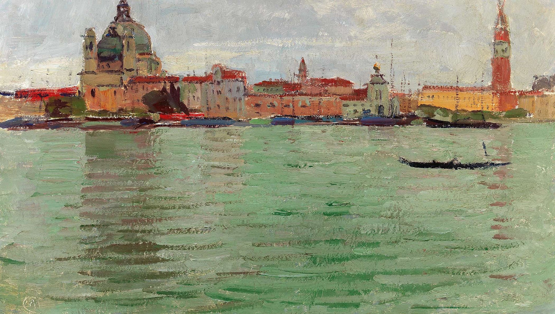 Venice Santa Maria Della Salute And Campanile Di San Marco by Carl Moll
