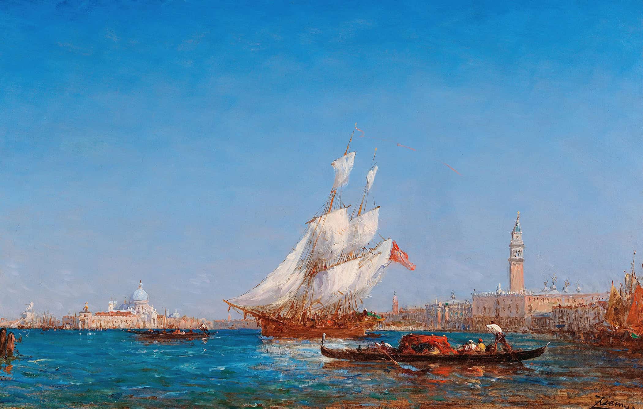 Venice The Bacino Di San Marco by Felix Ziem