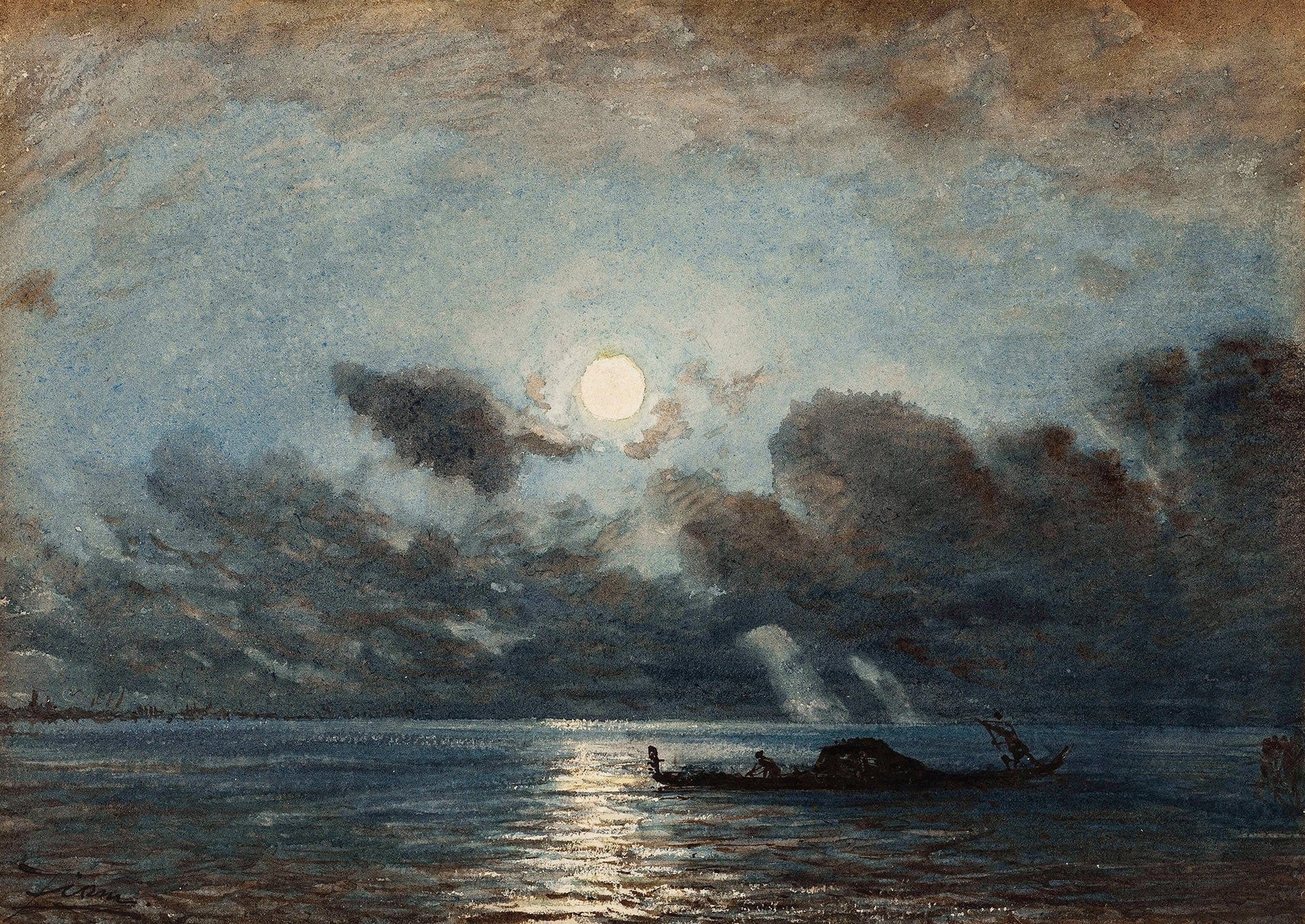 Venise Clair De Lune by Felix Ziem