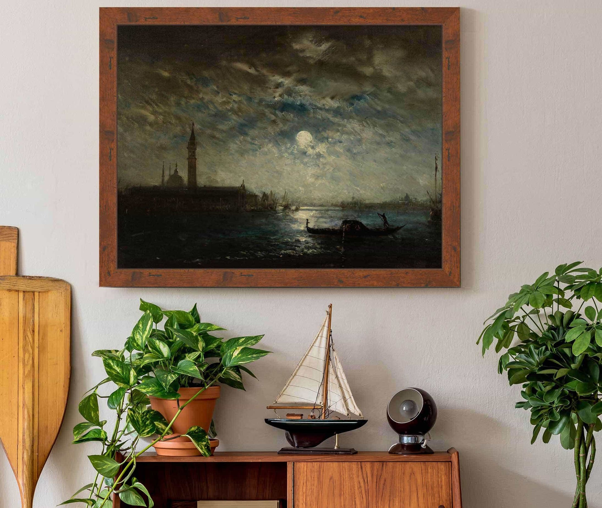 Venise Et Le Campanile Au Clair De Lune by Felix Ziem