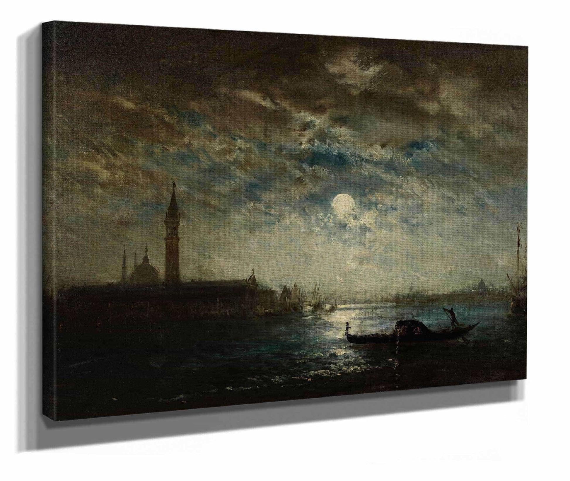 Venise Et Le Campanile Au Clair De Lune by Felix Ziem