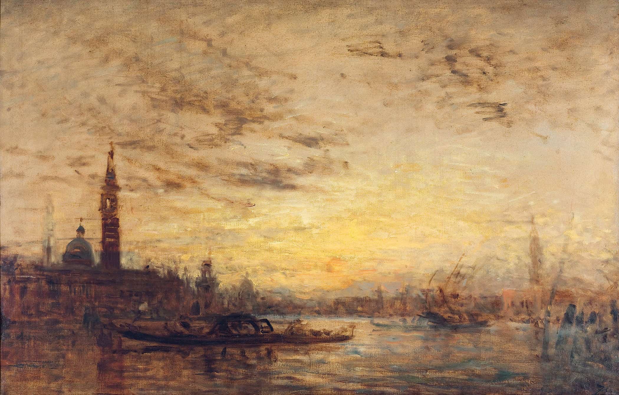 Venise La Giudecca Au Crepuscule by Felix Ziem