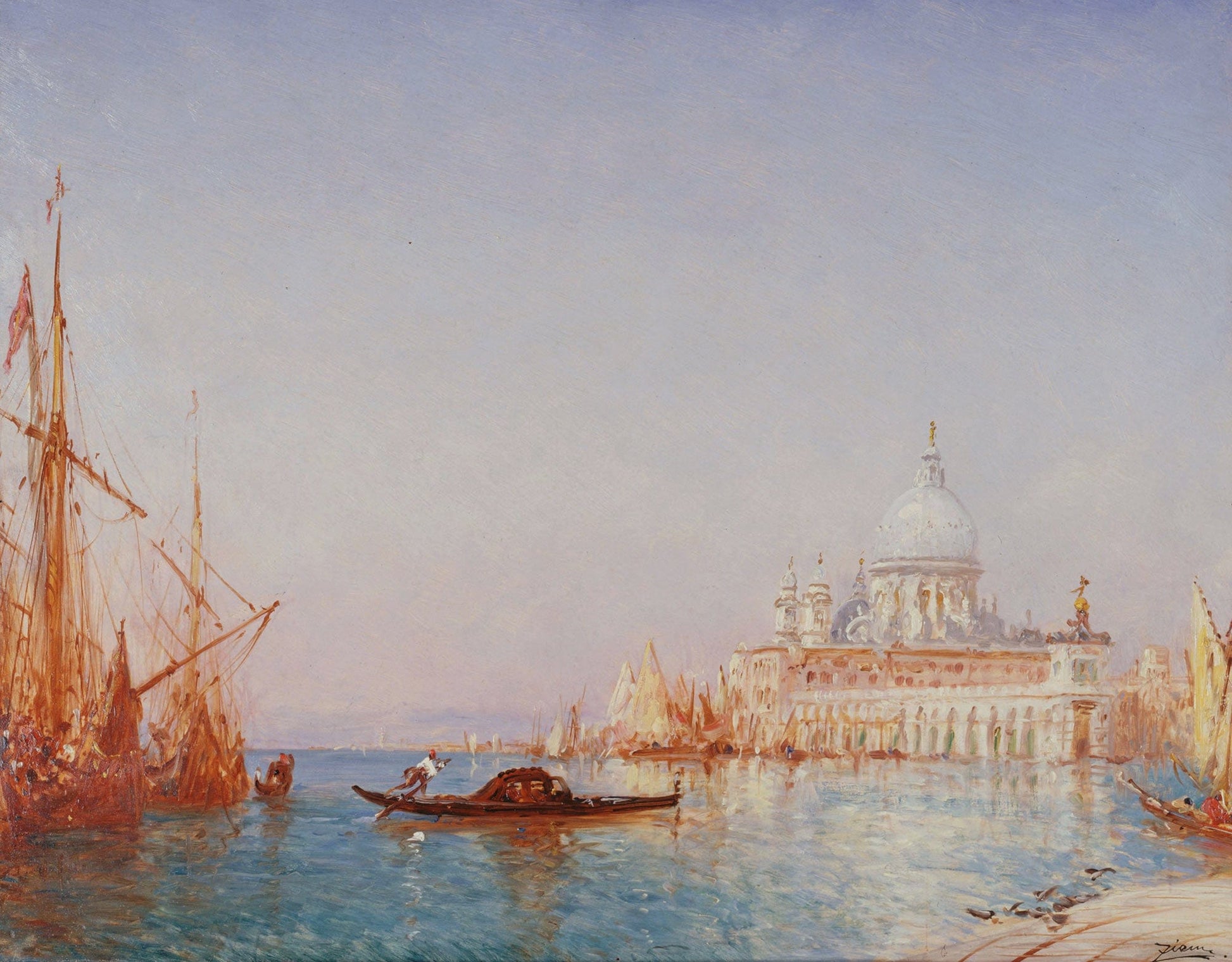 Venise La Salute Effet De Matin by Felix Ziem