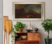 Venise La Sortie Du Jardin Francais Au Crepuscule by Felix Ziem