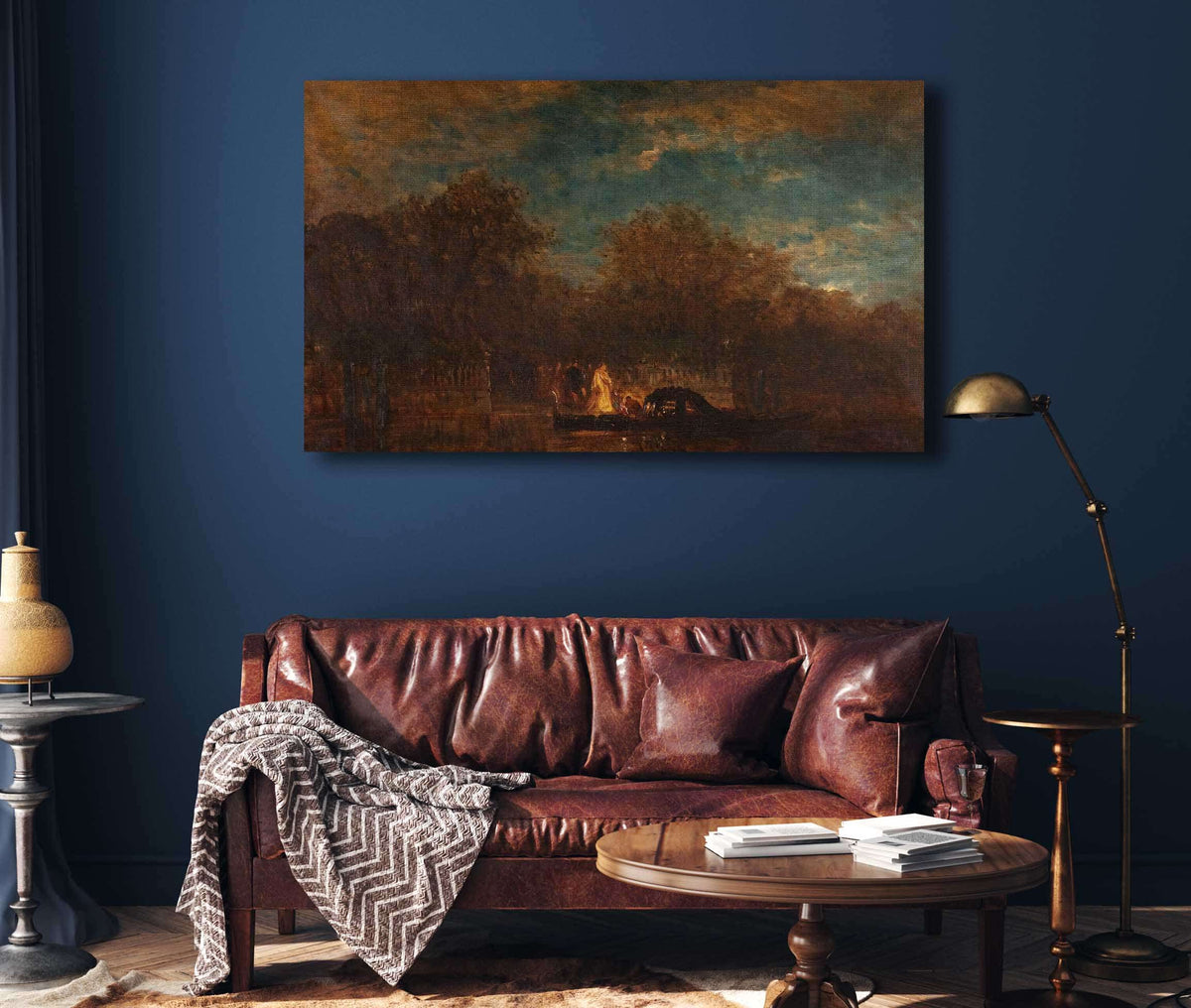 Venise La Sortie Du Jardin Francais Au Crepuscule by Felix Ziem