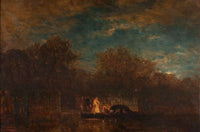 Venise La Sortie Du Jardin Francais Au Crepuscule by Felix Ziem