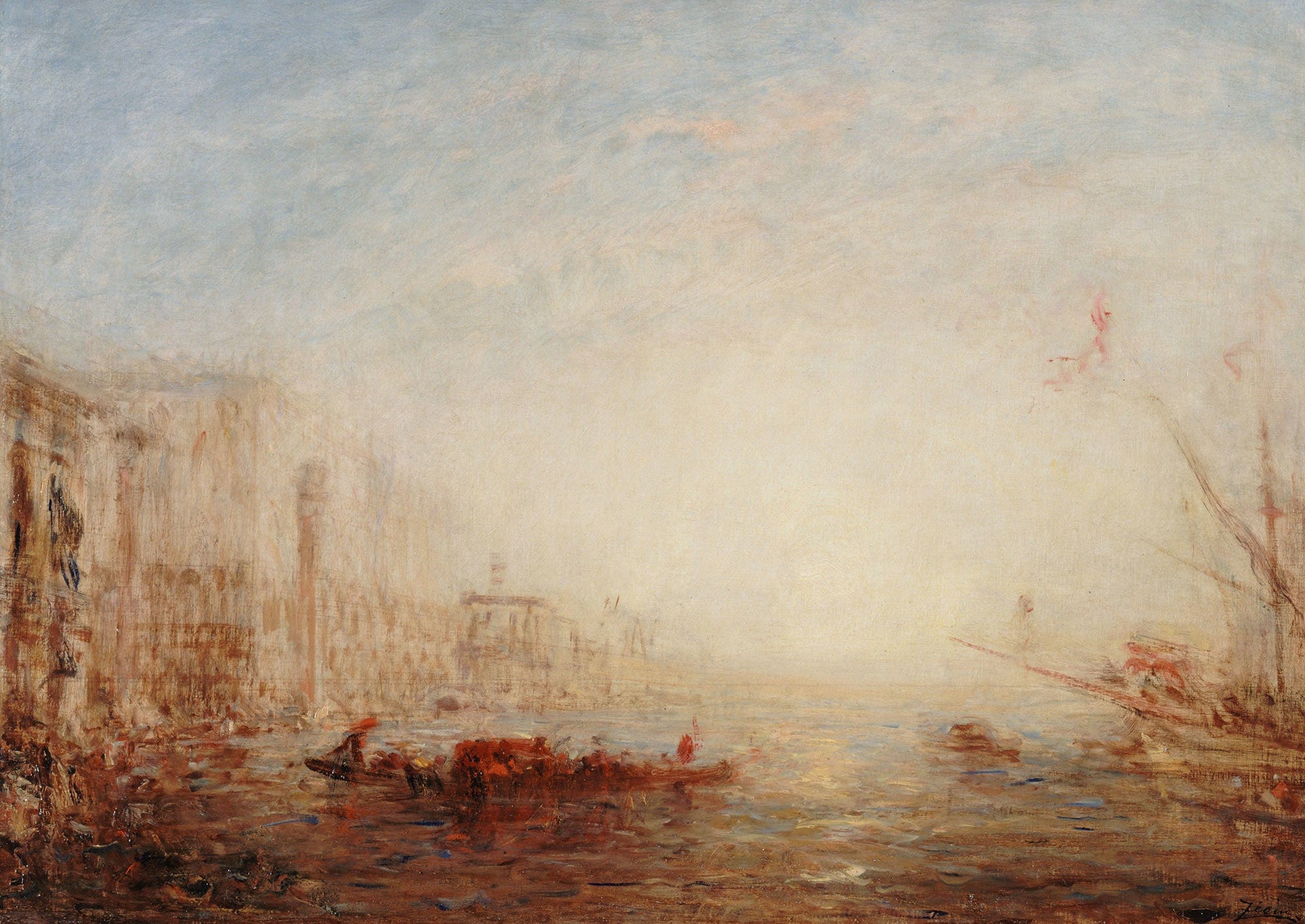 Venise Le Grand Canal Au Soleil Levant by Felix Ziem