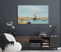 Venise Le Grand Canal Vapeurs Et Gondoles by Eugene Boudin