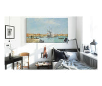 Venise Le Grand Canal Vapeurs Et Gondoles by Eugene Boudin