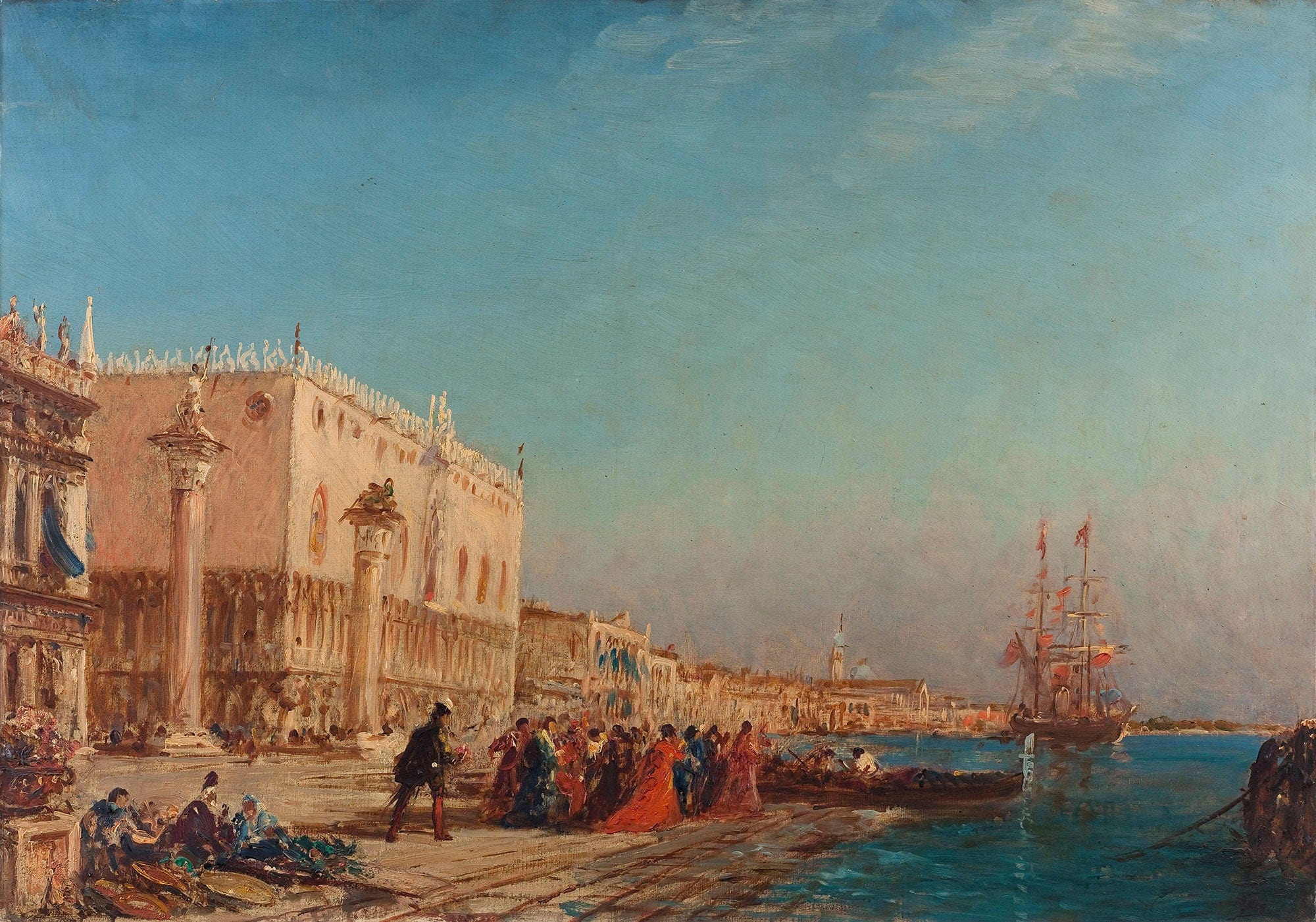 Venise Le Palais Des Doges by Felix Ziem