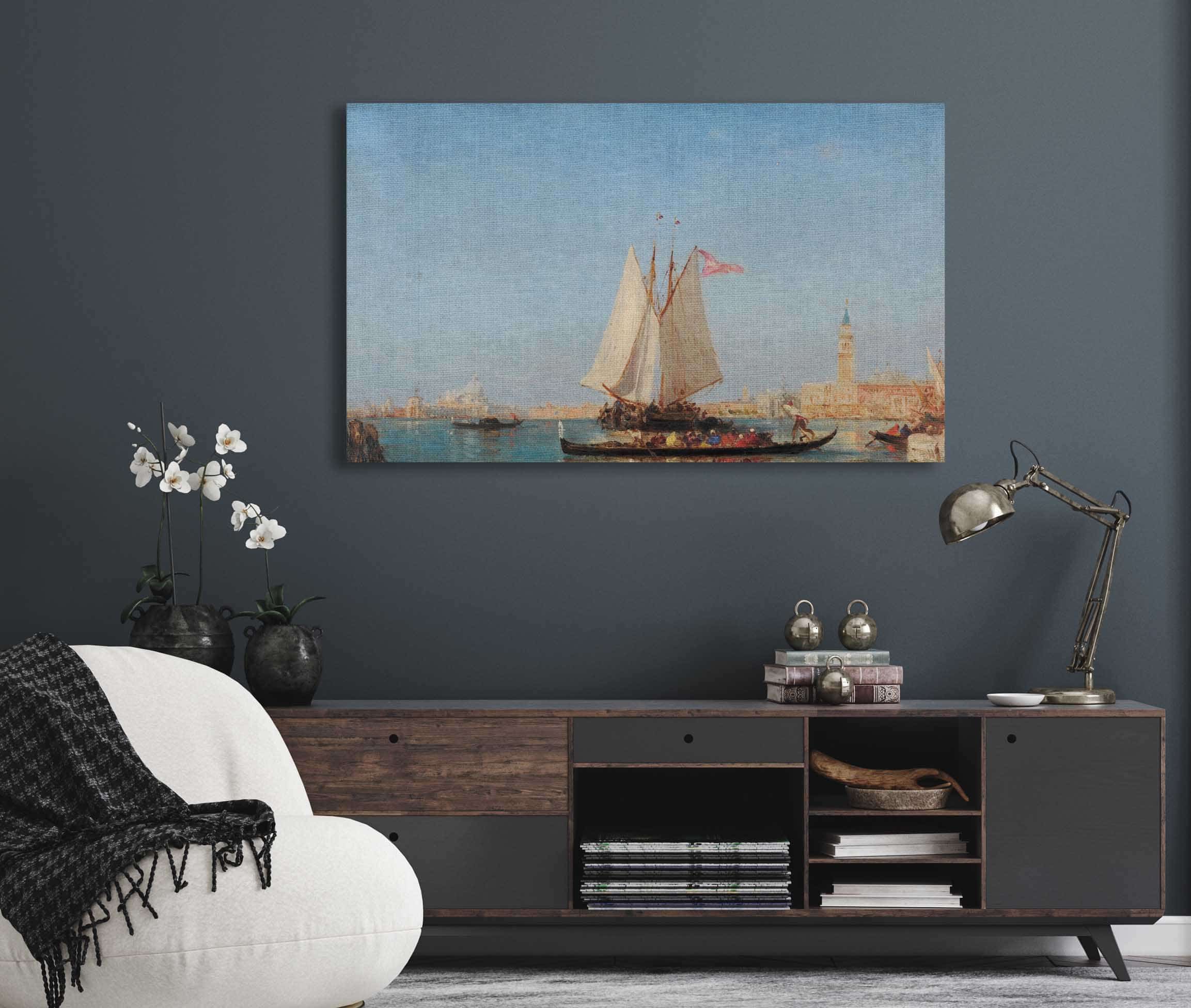 Venise Lentree Du Grand Canal by Felix Ziem
