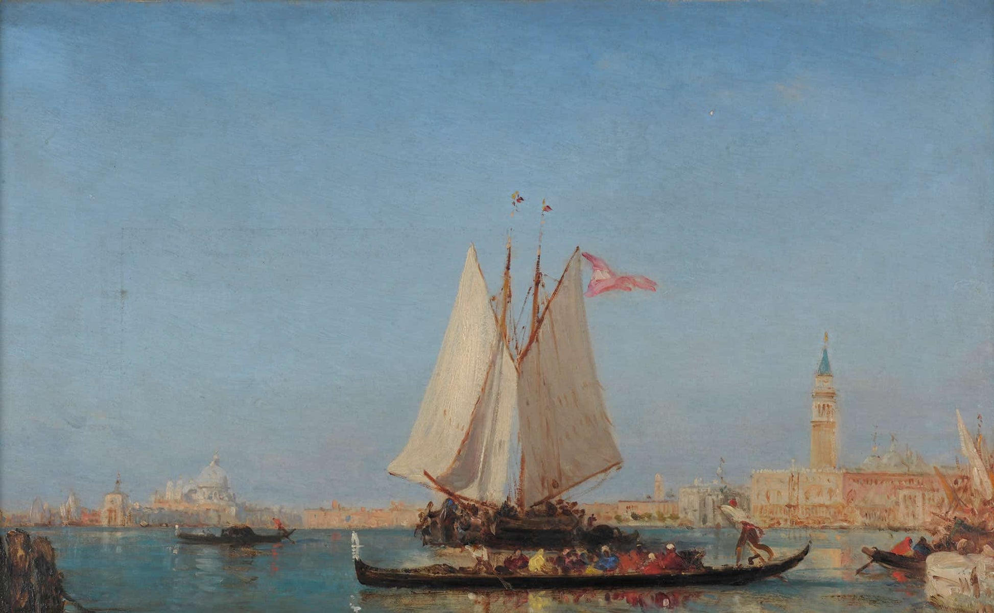Venise Lentree Du Grand Canal by Felix Ziem