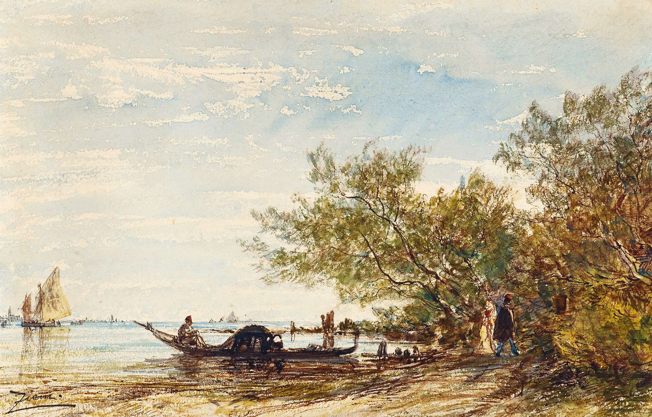 Venise Mazzorbo by Felix Ziem