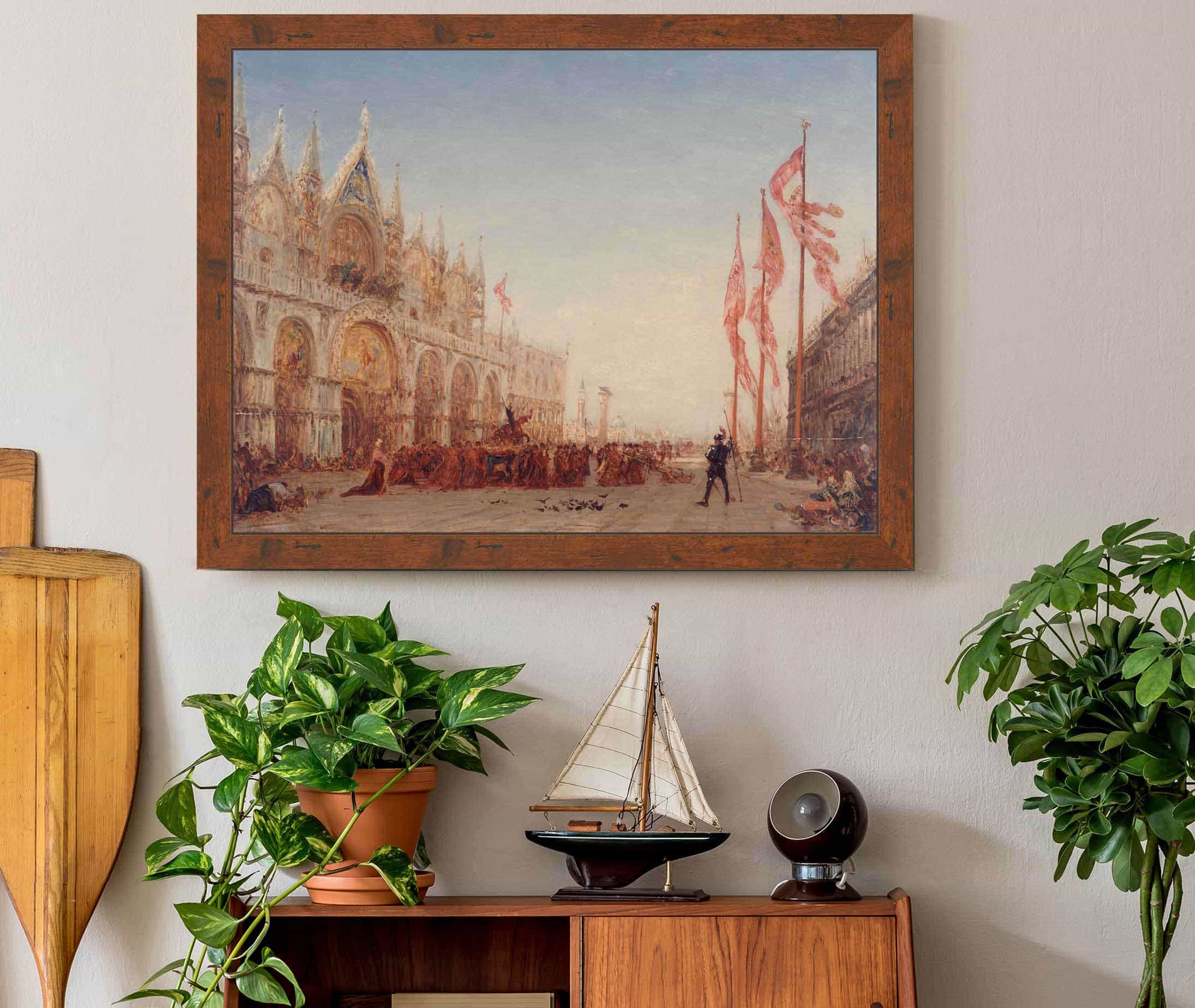 Venise Procession De La Saint Georges by Felix Ziem