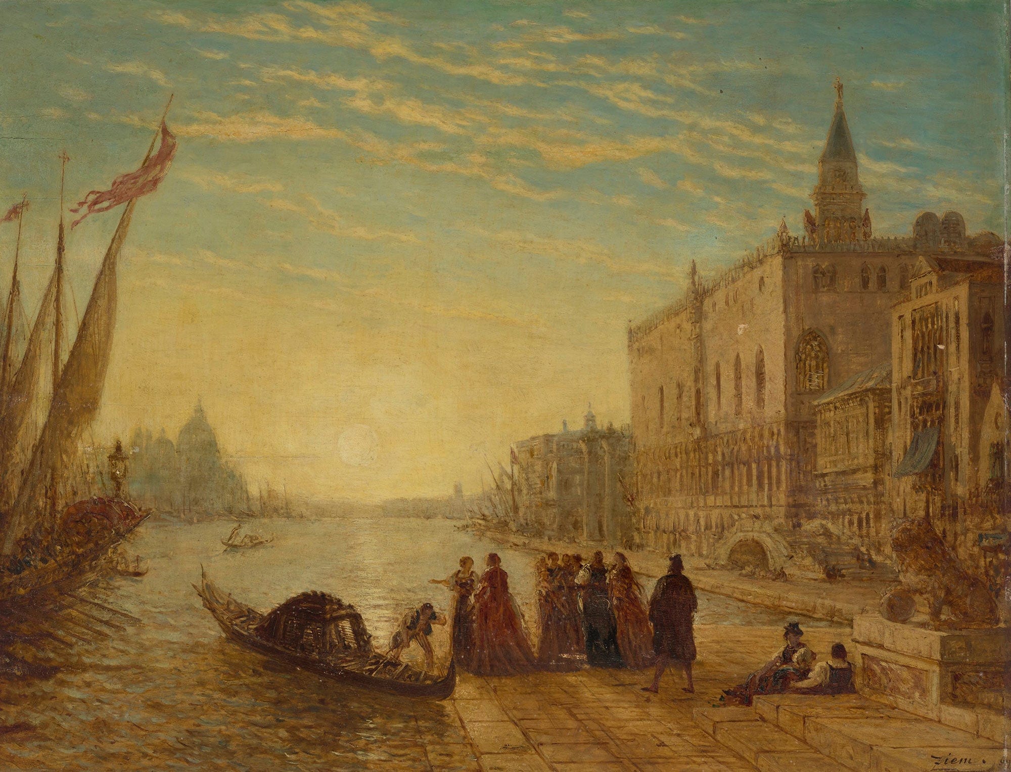 Venise Quai Des Esclavons by Felix Ziem