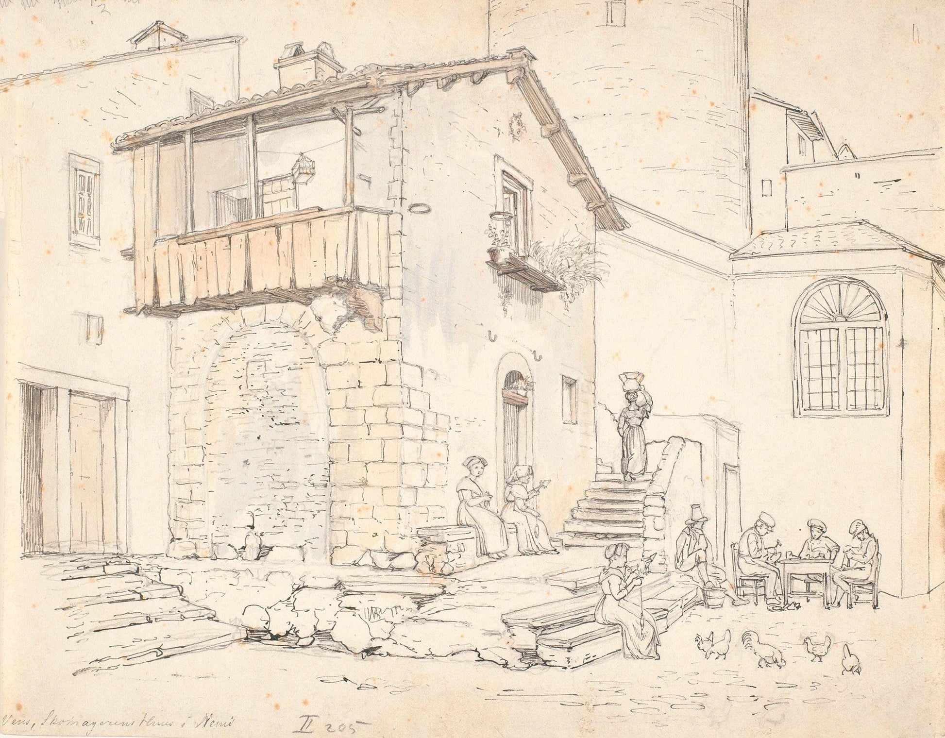 Vens Skomagerens Huus I Nemi by Wilhelm Marstrand