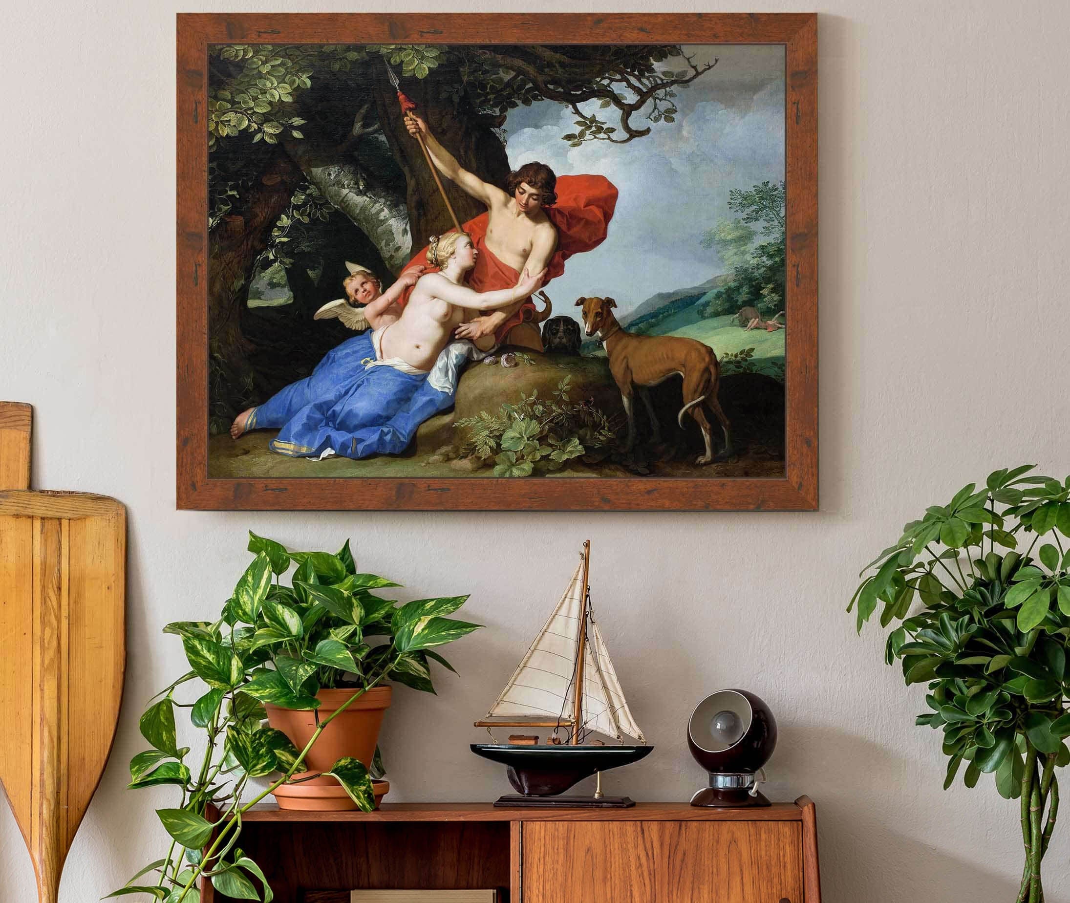 Venus And Adonis by Abraham Bloemaert