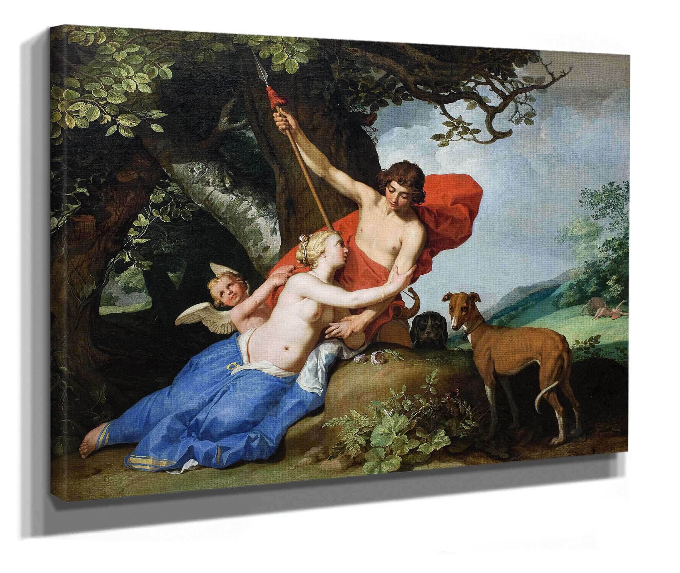 Venus And Adonis by Abraham Bloemaert