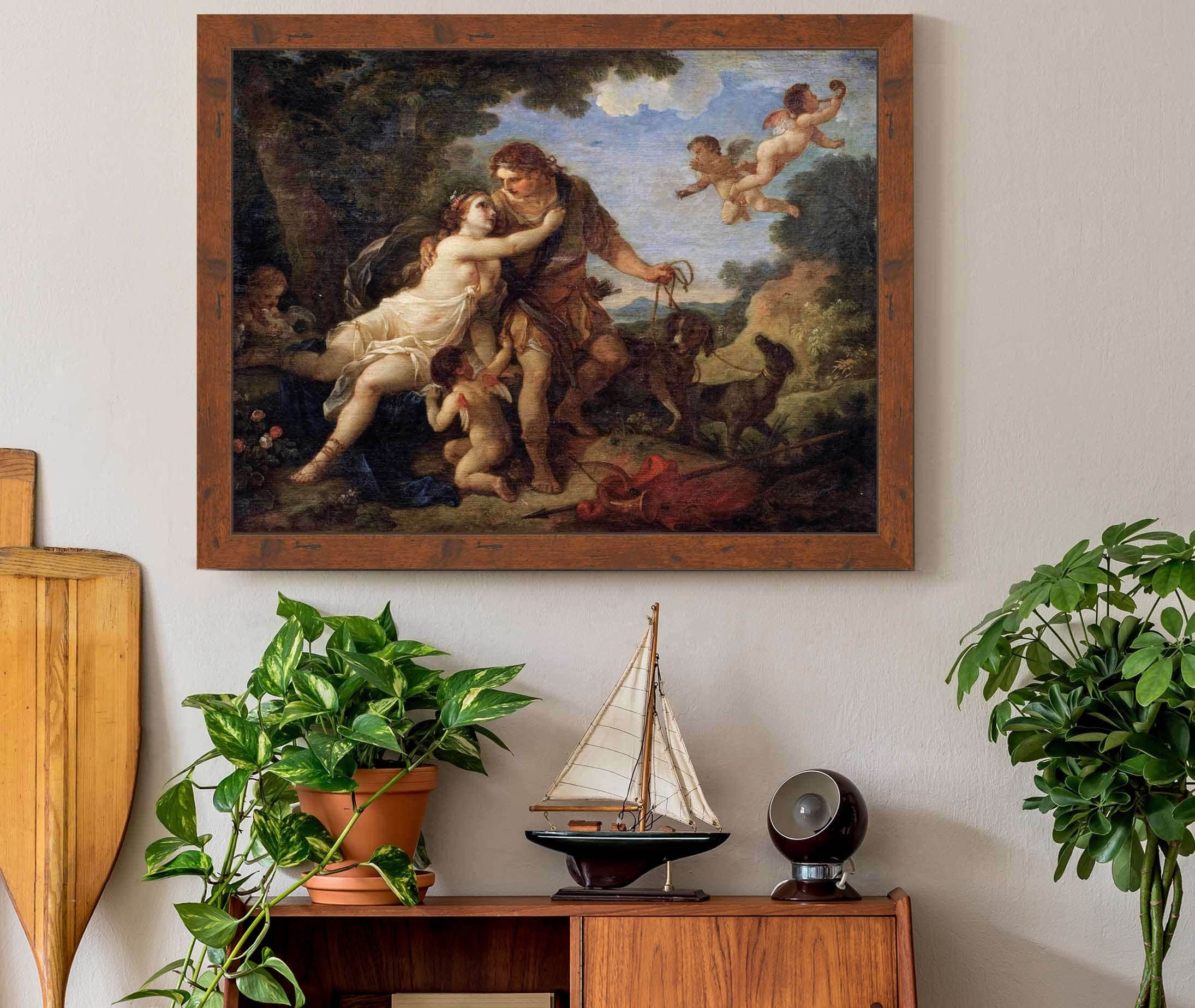 Venus And Adonis by Charles Joseph Natoire
