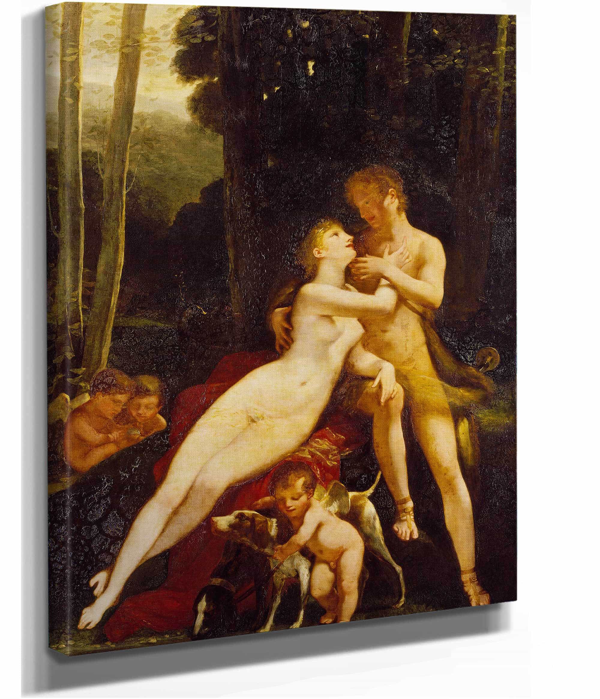 Venus And Adonis  by Pierre Paul Prudhon
