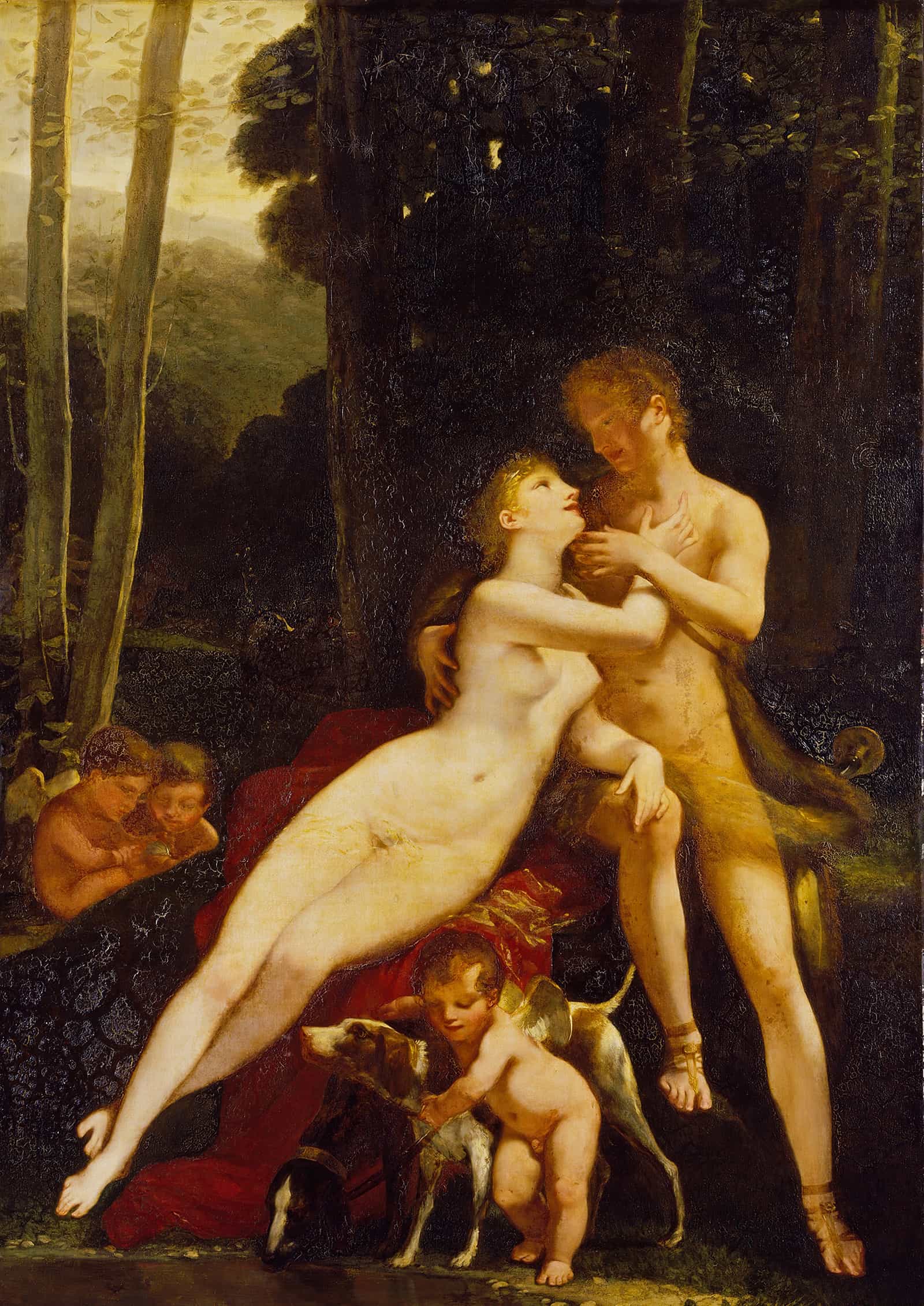 Venus And Adonis  by Pierre Paul Prudhon