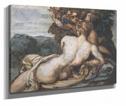 Venus And Cupid In A Landscape After Annibale Carracci  by Theodore Gericault