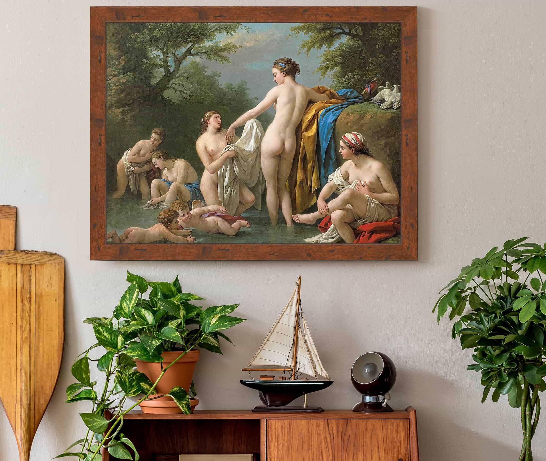 Venus And Nymphs Bathing by Louis Jean Francois Lagrenee