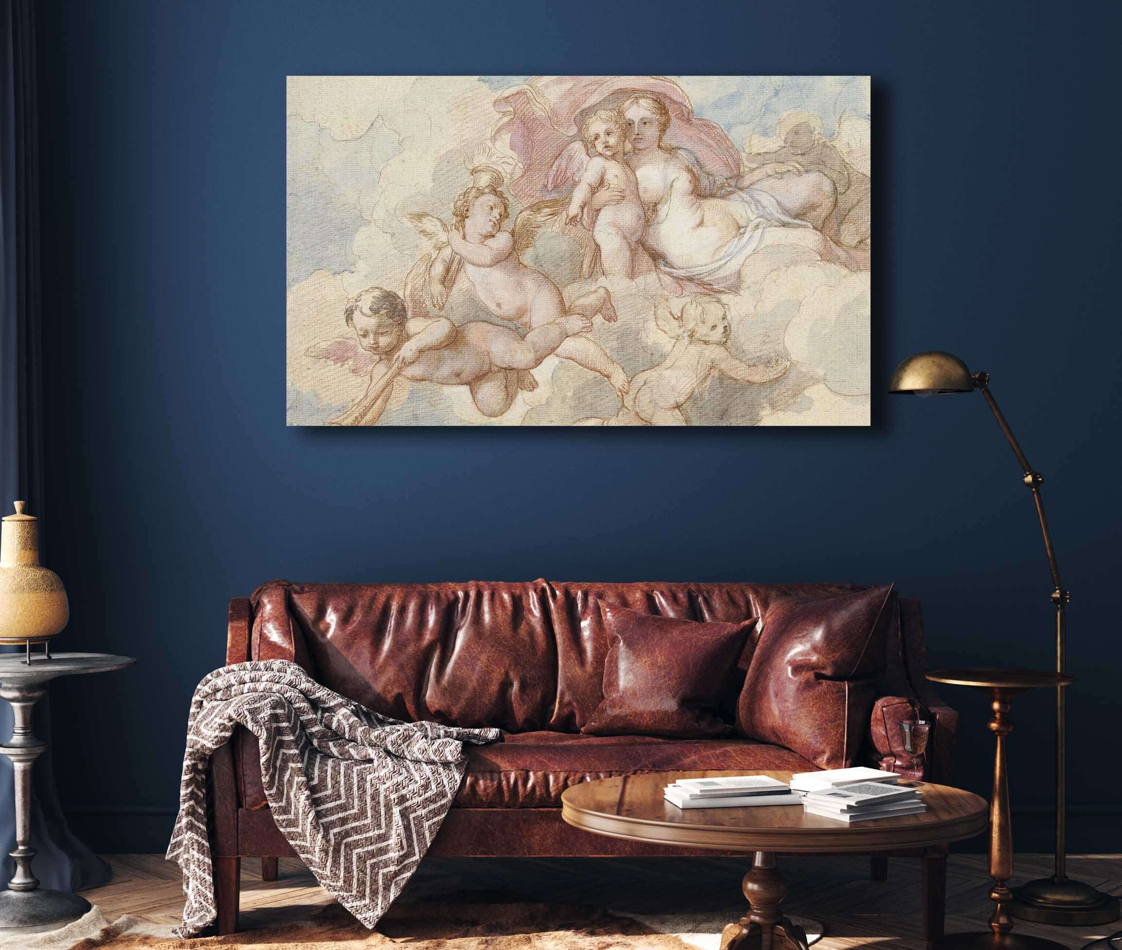 Venus Met Amor En Putti  by Charles Joseph Natoire