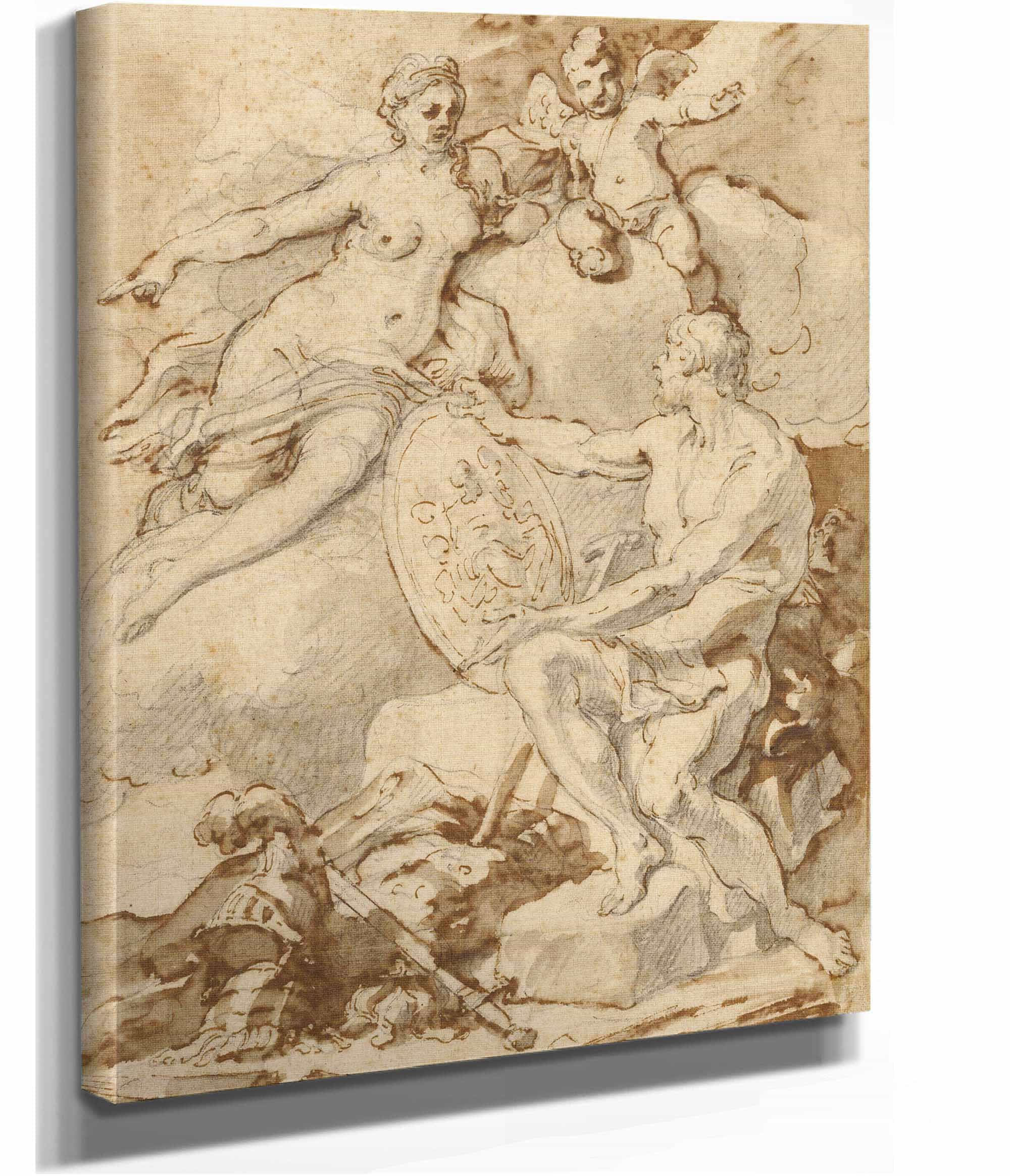 Venus Receiving From Vulcan The Arms Of Aeneas by Francesco Solimena